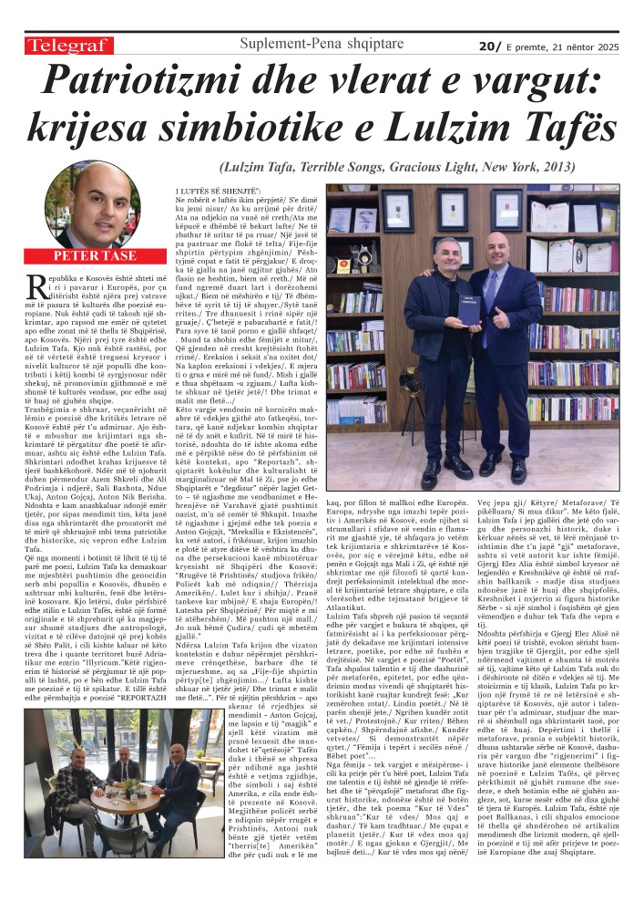 Lulzim Tafa Peter Tase newspaper